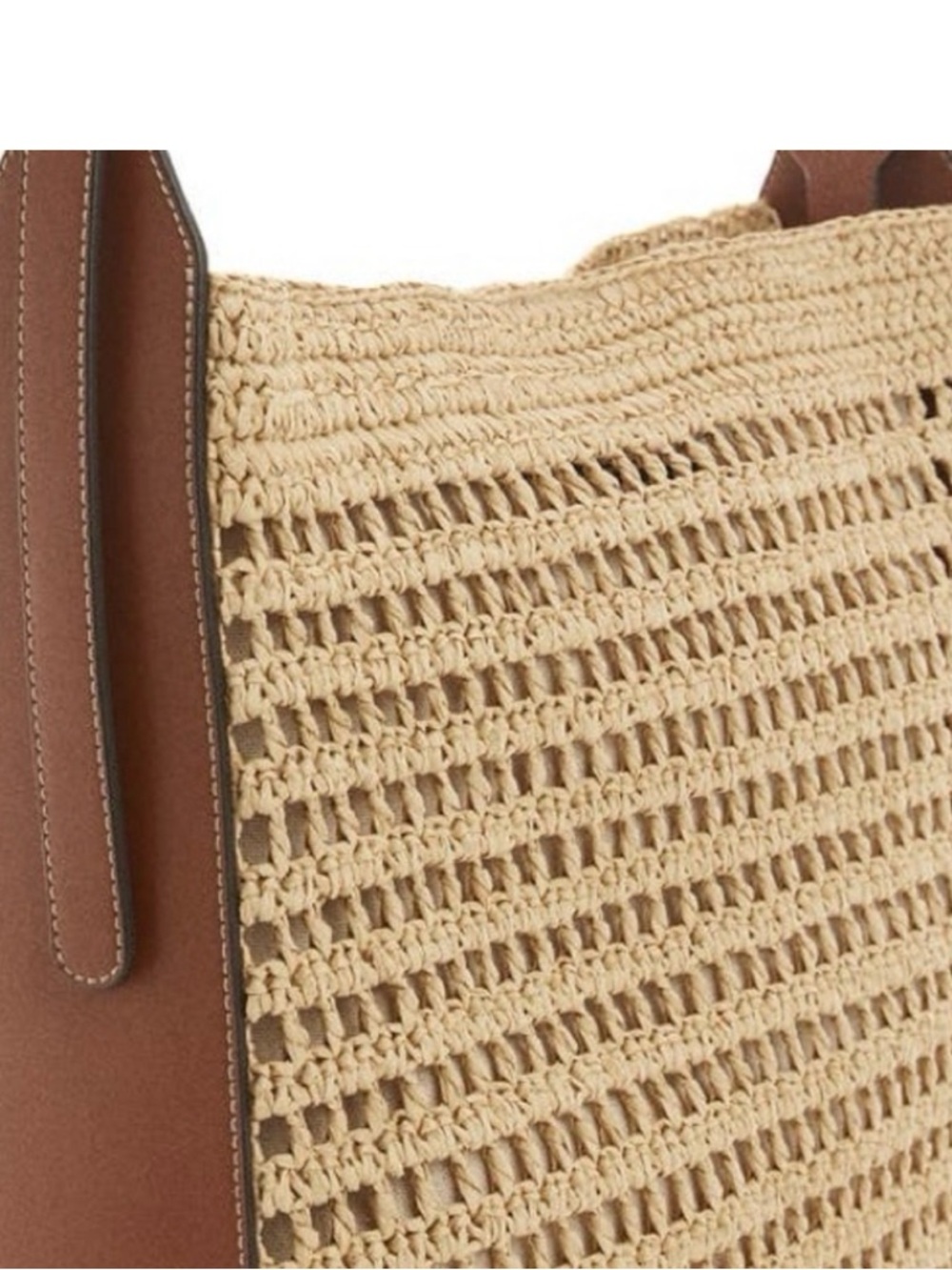 New nwot perfect Mango MNG Valeta Crocheted Raffia Bag - Picture 4 of 9
